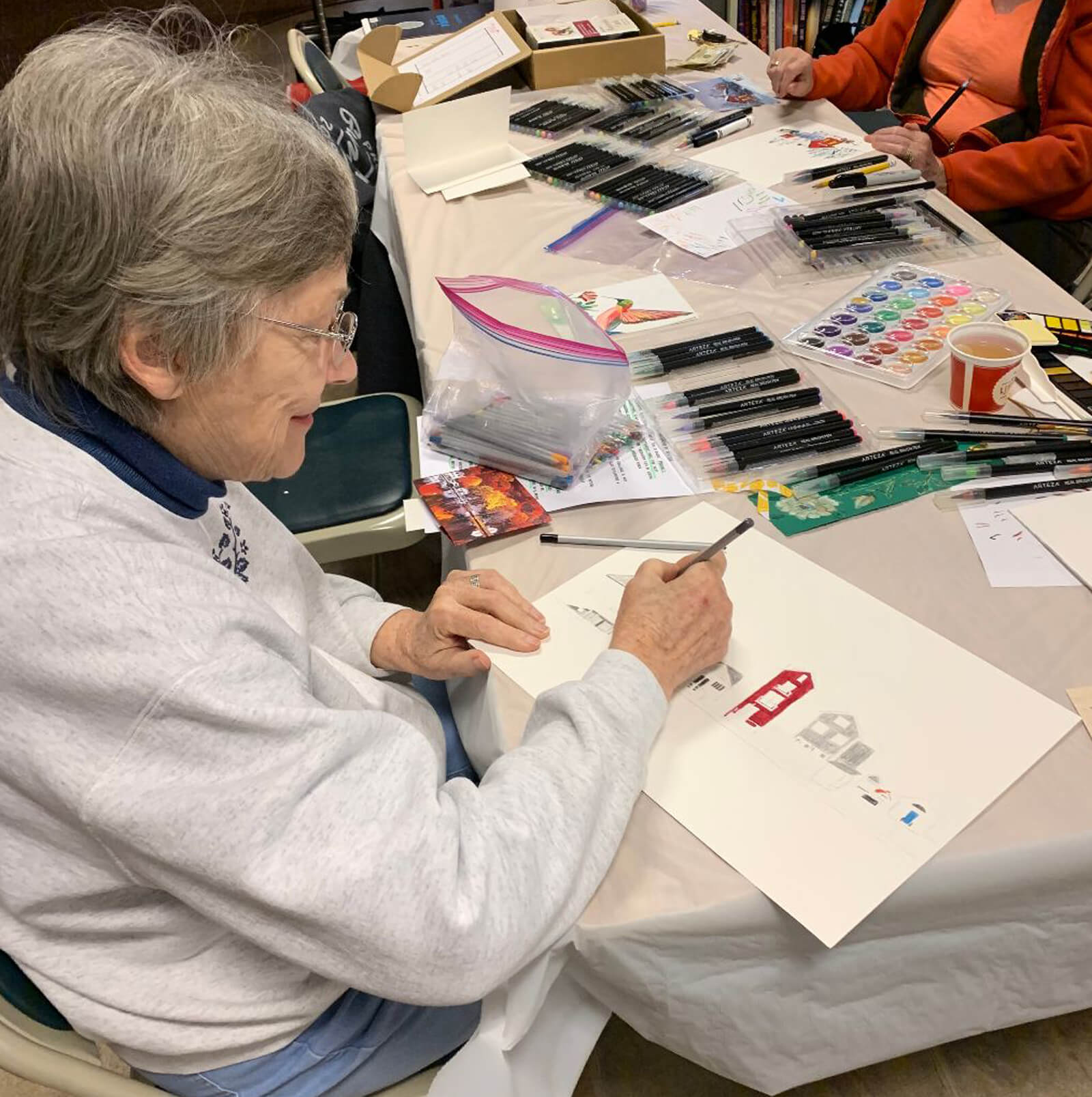 elderly woman drawing v2