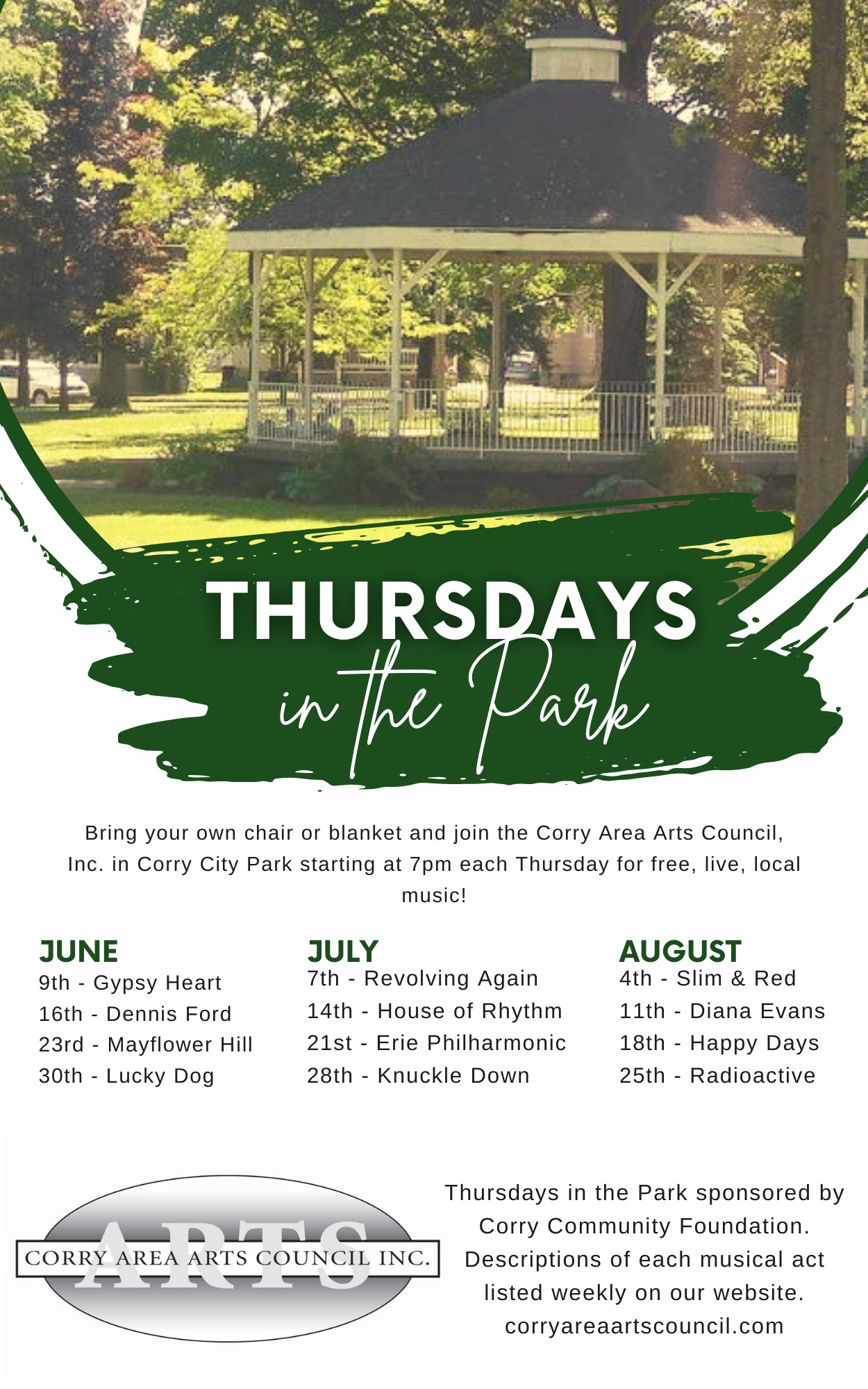 Thursday in the Park Concert Series 2022 - Corry, PA