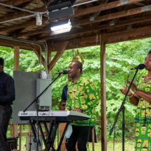 David Kambowa and his band at 2020 Erie Blues & Jazz Festival